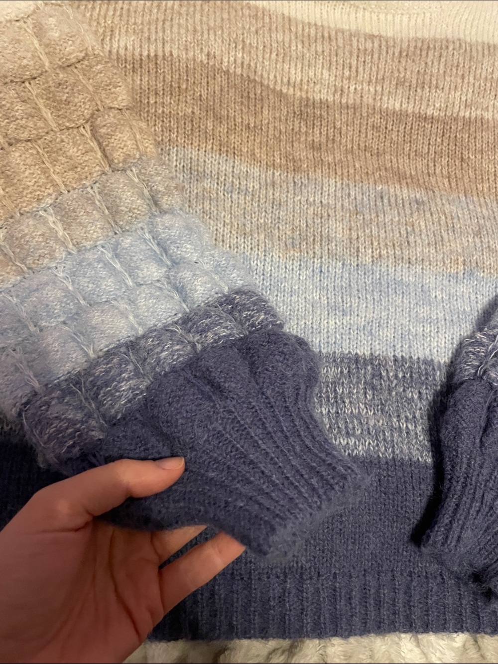 ADORA Soft White Ribbed Knit Sweater - Picture 3 of 3